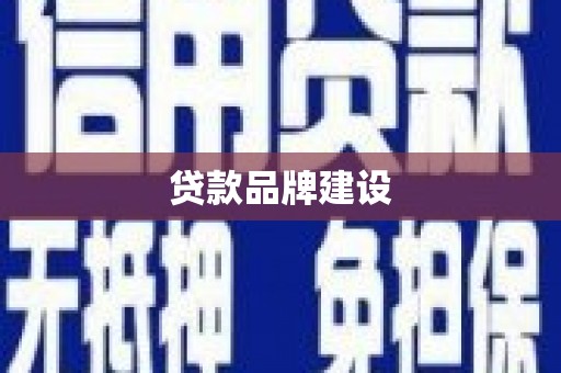 青山湖贷款品牌建设