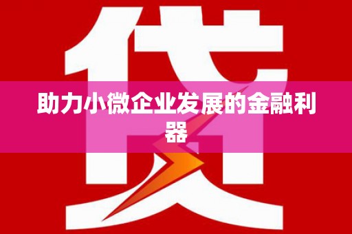 剑河助力小微企业发展的金融利器