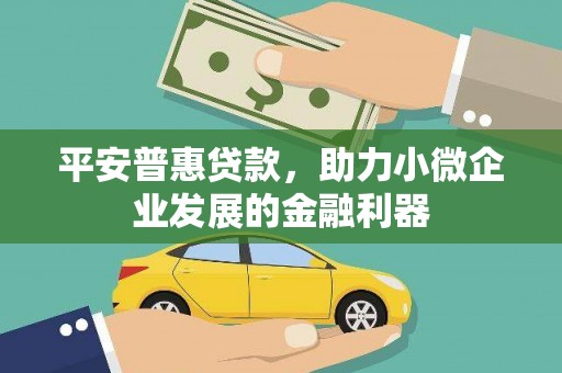 荔城平安普惠贷款，助力小微企业发展的金融利器