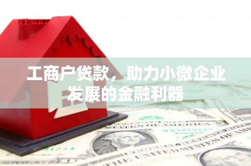 金昌工商户贷款，助力小微企业发展的金融利器