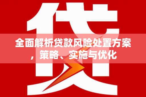 北辰全面解析贷款风险处置方案，策略、实施与优化